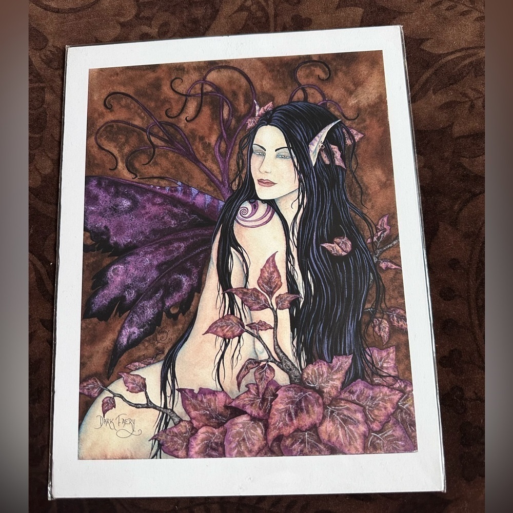 Amy Brown Dark Faery Fairy print original packaging